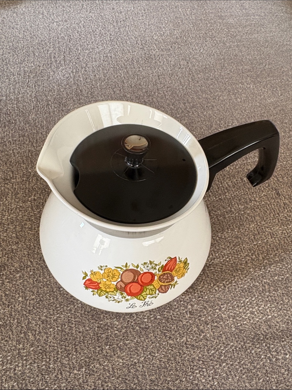 Corning Ware Le The Spice of Life Stovetop Coffee Teapot Vintage 70’s